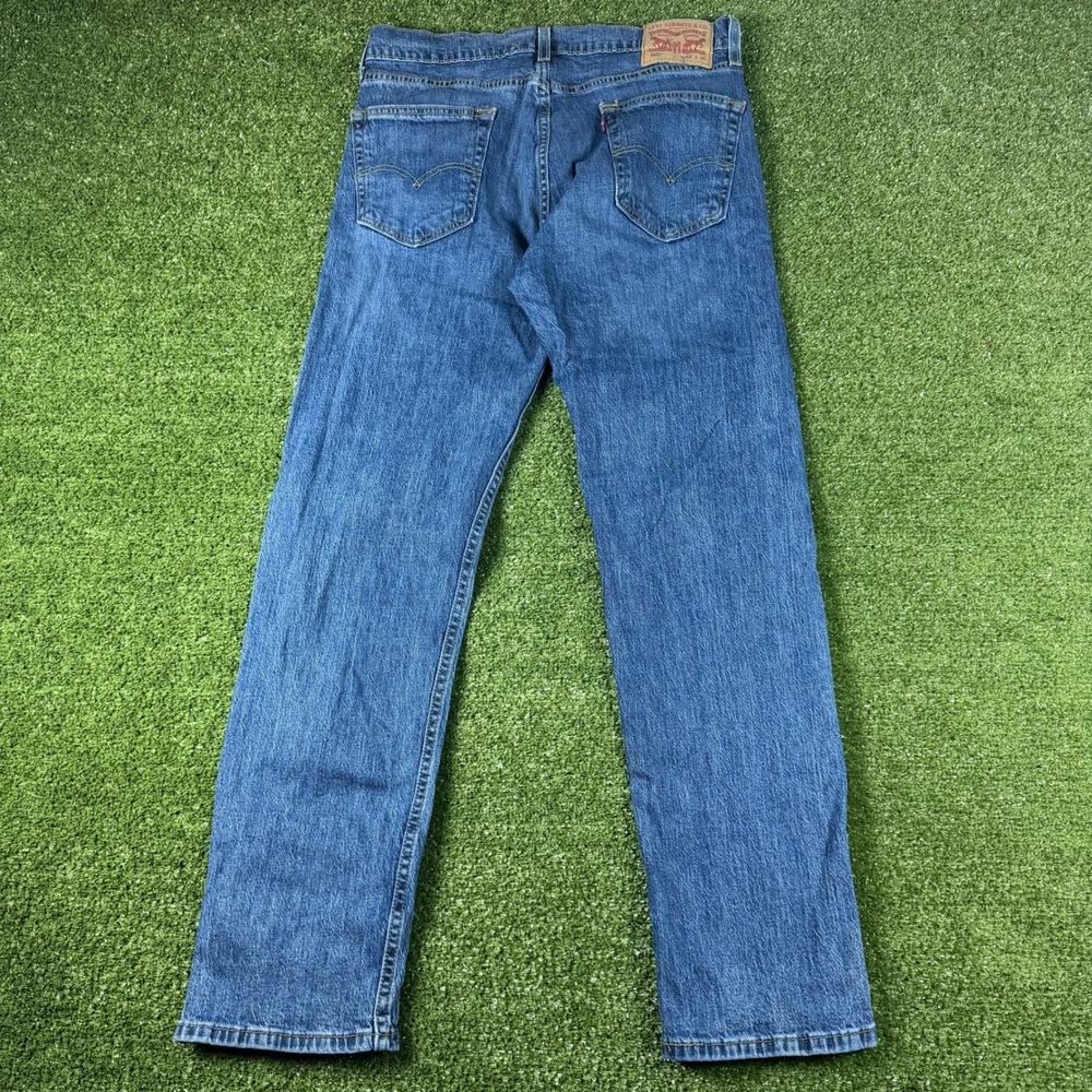 Levis‎ 505 Regular Fit Jeans Mens 32x30 Medium Wash Blue Straight Leg Denim